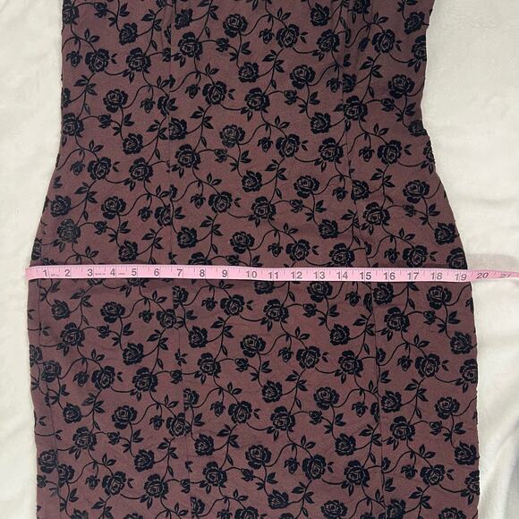 Vintage Studio C Maroon and Black Floral 2-Piece Dress and Jacket Set - Picture 8 of 16